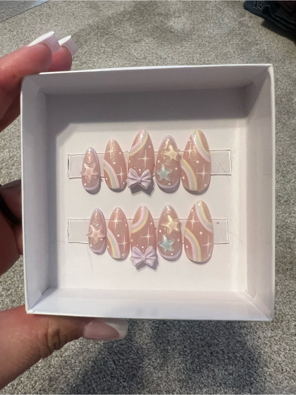 Medium almond press on nails